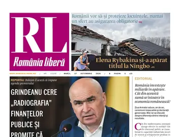 Prima pagină a ziarului România Liberă
